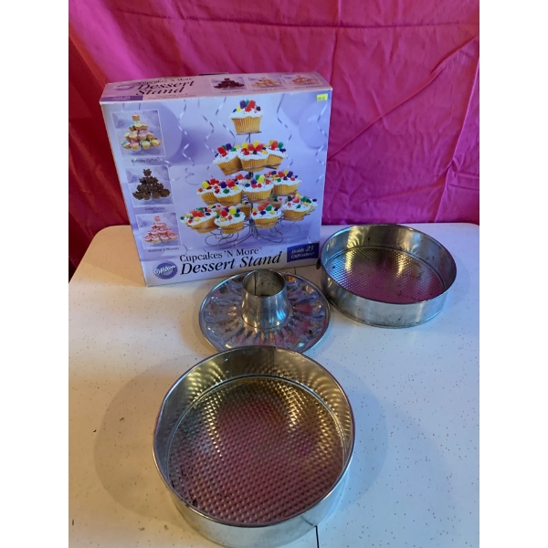Bakers Lot, New In Box Cupcake Stand and Cake Pans