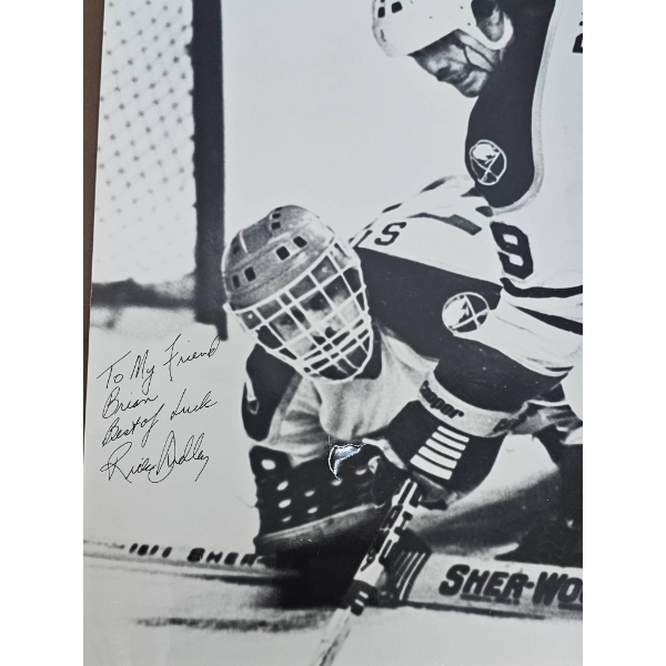 Signed Black-and-White Hockey Photograph, Personalised For Brian Mcfarlane