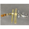 Image 10 : Lot: Wittnauer, Citizen, Geneva Platinum Watches, Rings, Swank Cufflinks