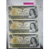 Image 1 : 3x 1973 Canadian $1 Dollar Bill 4721594/4721595/4721596
