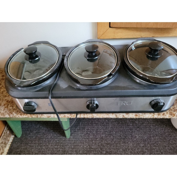 TRU Triple Slow Cooker Buffet Server Set