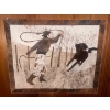 Image 1 : Vintage Cowboy Rodeo Fur Plastered Picture  One of a Kind