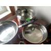 Image 3 : Set of % Stainless Pans, Wok, Frying Pan, Pots, 