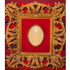 Image 2 : Antique French Gilded Bronze & Red Framed Art & Hanging Tapestry 6"tall Frame