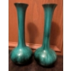 Image 2 : Canada's Own Blue Mountain Pottery Vases w/ Iron Eiffel Tower 14"Tall