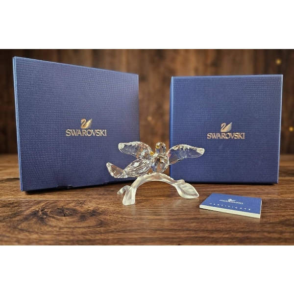 Swarovski Crystal Swan Figurine with Original Boxes