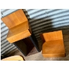Image 1 : 2 Wall Mounted Teak Side Tables with Drawers 21"L x 16.5"w x 17.5"D