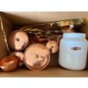 Image 1 : Large collection of vintage copper pots ladles spoons tens holder for all the utensils