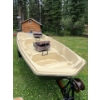 Image 1 :  Sundolphin, 12 foot hard plastic boat with trailer seats, lifejackets motor and gas can.
Johnson se