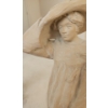 Image 5 : Austin Production Plaster Resin Statue of Woman Wearing Hat 6 W, 5 D, 24 T (Including Base)