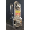 Image 1 : Vintage Gray Telephone Pay Station Company  3-Slot Rotary Dial Pay Phone- Chrome