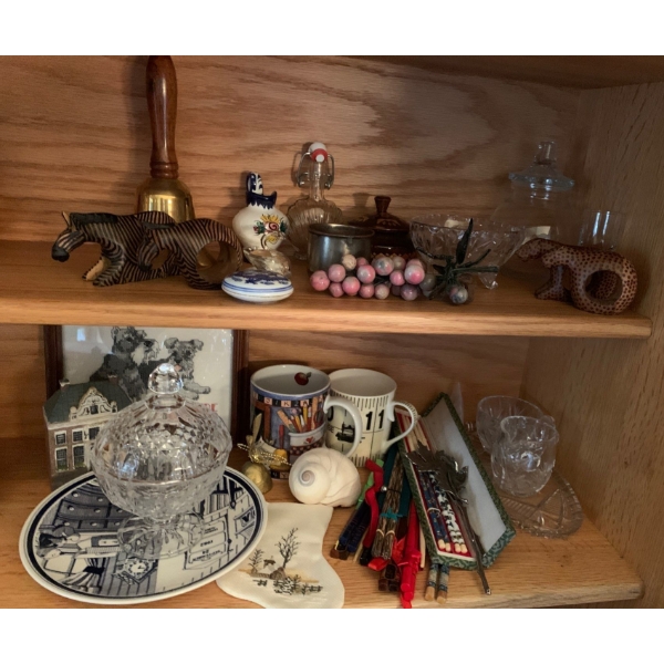 Lovely Home Decor - Wooden Animals, Crystal, Brass Bell & More 