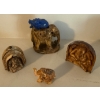 Hand Carved Bone Figurines / Ivory Elephants & More