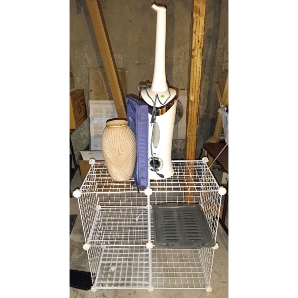 Cubed Storage Shelf With Vase, & Air Innovations 