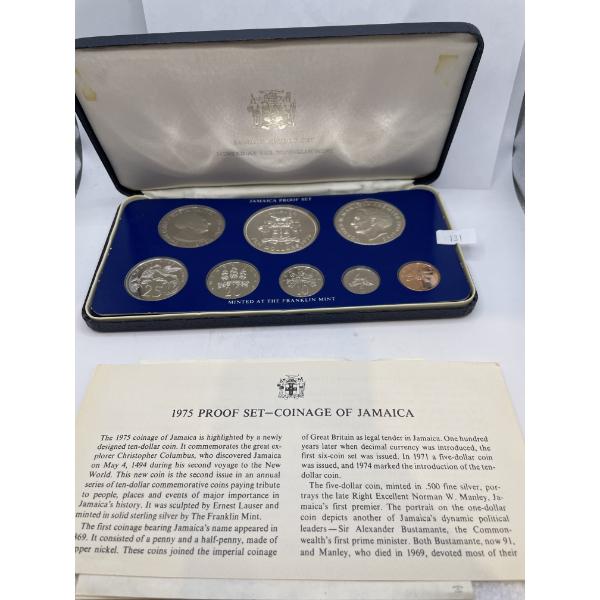 1975 Jamaica Coin Set- .500 Silver $5