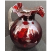 Image 1 : Artful Ruby Coin Dot Pitcher, Minor Chip On Ruffle 