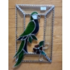 Image 1 : Stained Glass Parrot 6 X 9, Window Decor w/ Glass Ball 14 T, Cross 10 T and More!
