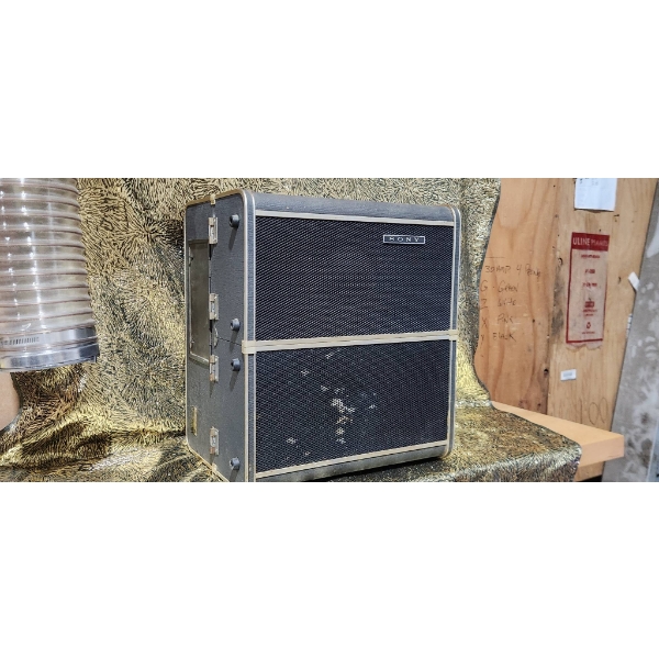 Sony TC-500A Reel-to-Reel Recorder With Speakers and Carrying Case