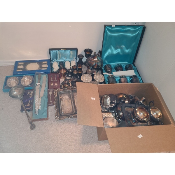 Assorted Metalware Including: Decor Utensils, Teapot, Wine Goblets and More!