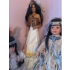 Image 3 : Porcelain Indigenous Dolls, 3 Pcs, Lovely Beaded Details, 22T 