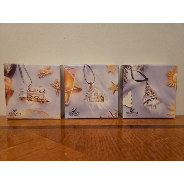 Swarovski Holiday Ornament Collection - Tree, House, Train 