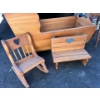 Image 4 :  wood cradle with highchair, small bench and small doll rocking chair
