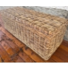 Image 2 : Rectangular Wicker Storage Trunk with Hinged Lid