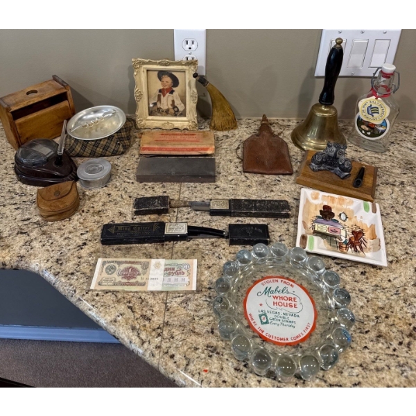 Antiques Collection - Shaving, Brass Bell, and Much More 