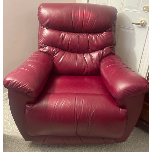 Lazyboy Genuine Leather Reclining Rocking Chair 37x40x42 