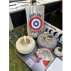 Image 2 : Curling Collection Large Flask Ashtrays Curling signs and Table 