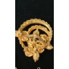 Image 2 : Gold-Tone Costume Jewelry with Necklace, Brooch, Ring, and Pendant