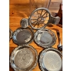 Image 4 : Canadian Dominion glass milk bottle circa 1948, apple slicer, spoon collection, silver plated coaste