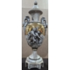 Image 4 : Capodimonte Lidded Urn Style Decor Piece H-14" Made In Italy (Lid Has Been Repaired)