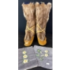 Image 1 : Seal Skin Muk Luks From Sacas Harbour N.W.T. w/ Handmade Moose Tufting Art