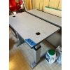 Image 5 : Adjustable sturdy office/work station. Steal frame. Crank to adjust heights.