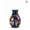 Image 3 :  Moorcroft Orchid Pottery 7''IN HEIGHT Vase Marked With Walter Moorcroft's Signature Made In England