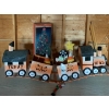Halloween Outdoor Train w/ Mini Christmas Tree