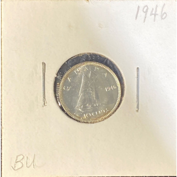 1946 Canadian Dime 80% Silver