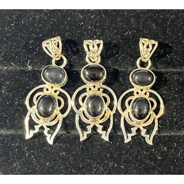 Collection of Black Stone Pendants