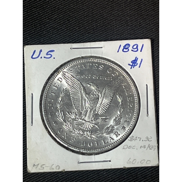 USA 1891 One Dollar Coin 