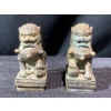 Image 1 : 2 Chinese Foo Dogs Brass - 4" T