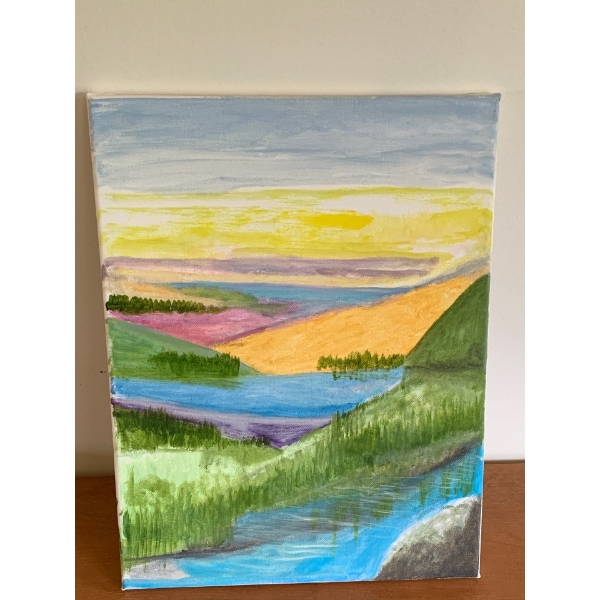 Lauri Ansell Rainbow Valley Canvass Board  12 x 16