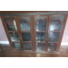 Image 1 : Antique Display Cabinet w/ 3 Shelves/ 2 Glass Doors 62 W, 15 D, 30 T