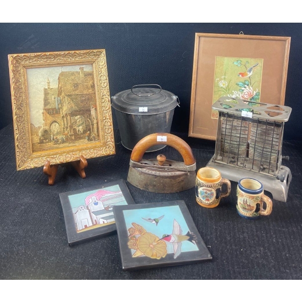 Antique Lovers Home Essentials - Iron Coal Bucket Toaster & More