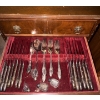 Image 5 : Vintage Flatware Chest w/ Rogers & Bros Silverplated Flatware Set 20x14x25"