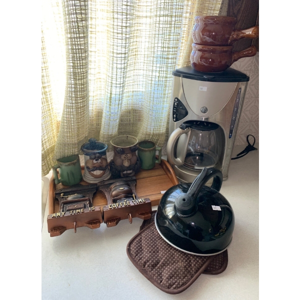 Caffeine Addict Essentials - Stoneware Coffee Mugs, Vintage Kettle, and More! 