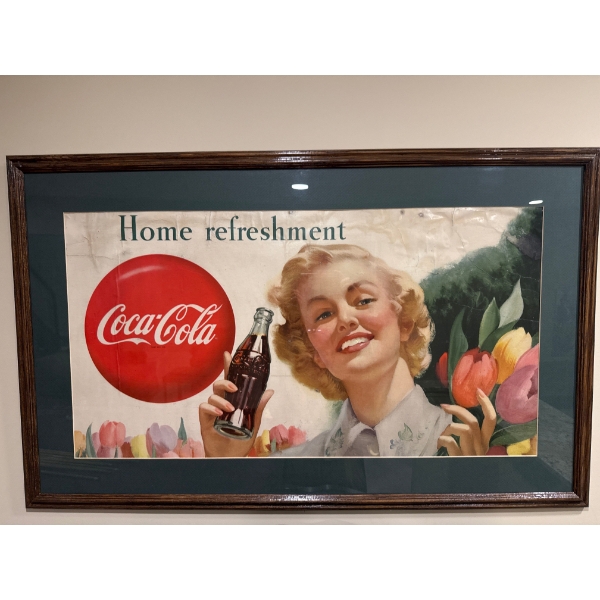 'Home Refreshment' Coca-Cola Framed Poster - 29x44