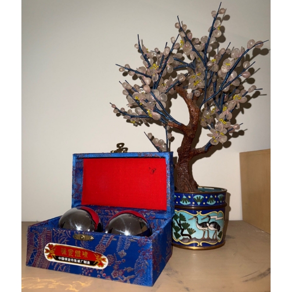 Chinese Meditation Spheres w/ Magical Crystal Bonsai Tree 10T