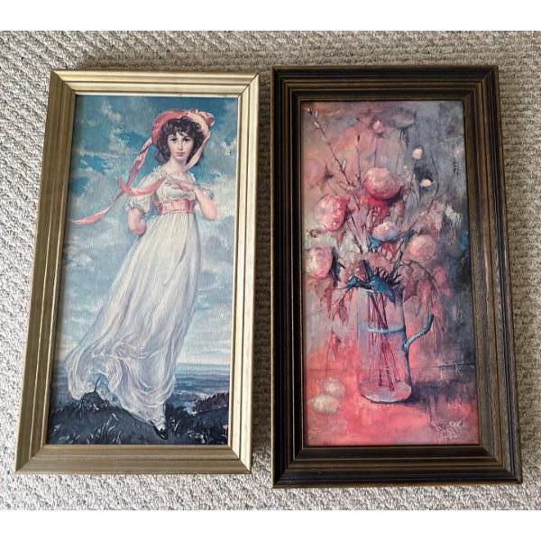 Pair of Art Prints 'Peonies' By Felmart & 'Pinkie' By lawrence  (largest is16x28) Plus Vase Prints 