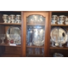 Image 1 : Contents of Cabinet, Silver Plated Trays, Decanter, Glasses, Cups & more